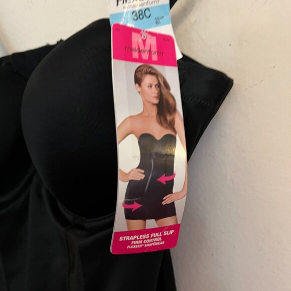 Maidenform Convertible Full Slip Easy Up Strapless Firm Control Strapless 2304 - Picture 7 of 7